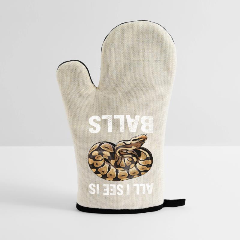 King Python Snakes Lover Terrarium Python Oven glove with rubber coating