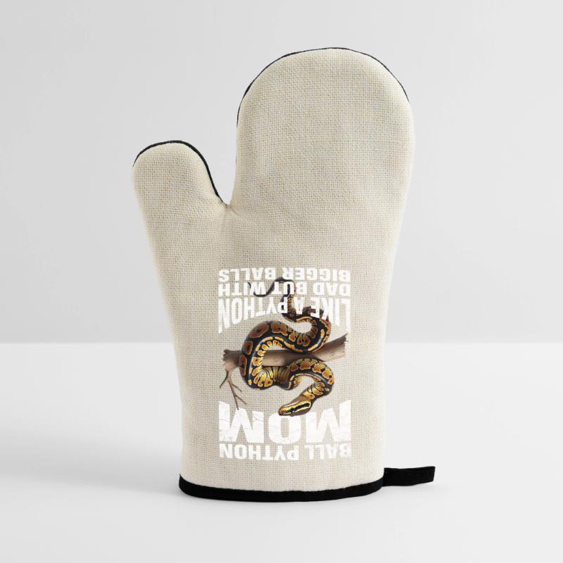 Maman Python roi Maman Serpents Terrarium Python Gant de cuisine avec revêtement en caoutchouc