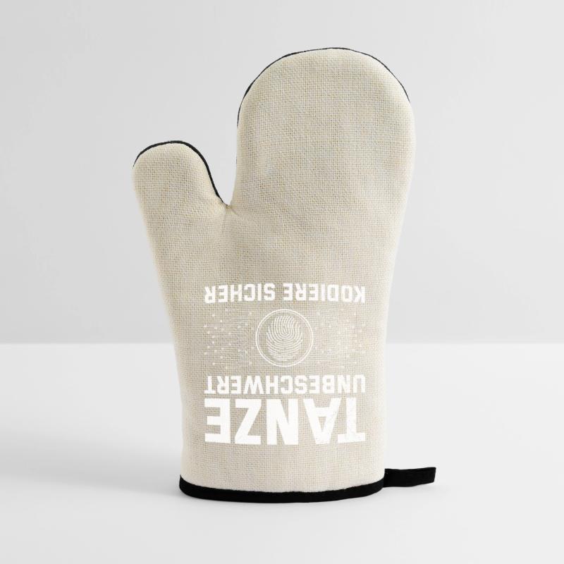 Science Coder DANCE CAREFREE, CODE SAFELY Oven glove with rubber coating