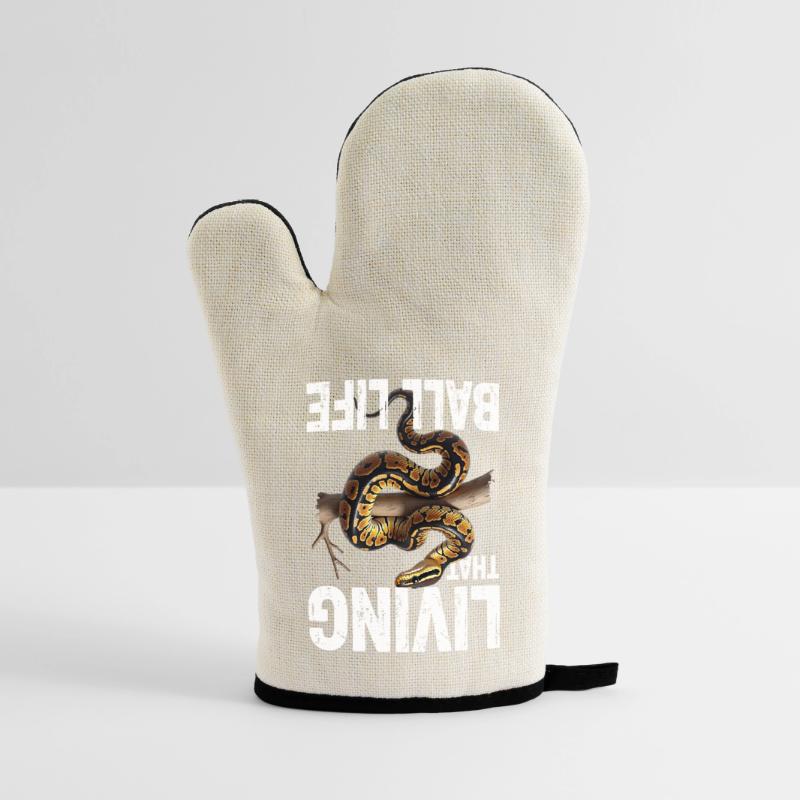 King Python Snakes Lover Terrarium Python Oven glove with rubber coating