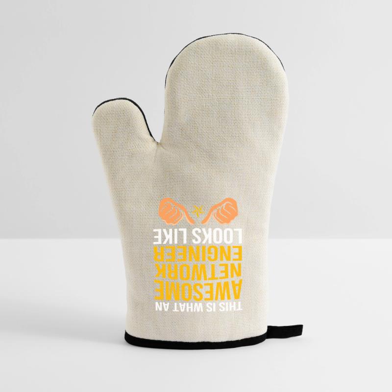 Network Engineer Programmer Computer Scientist Oven glove with rubber coating