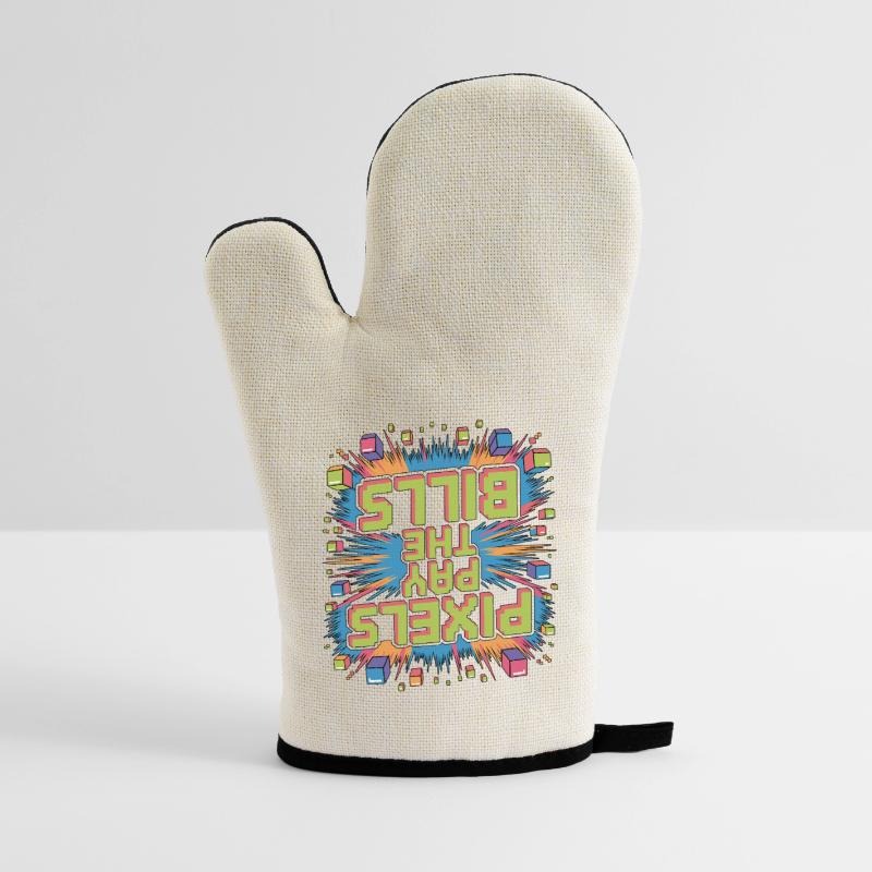 Game Developer Pixels Pay The Bills Web Developer Oven glove with rubber coating