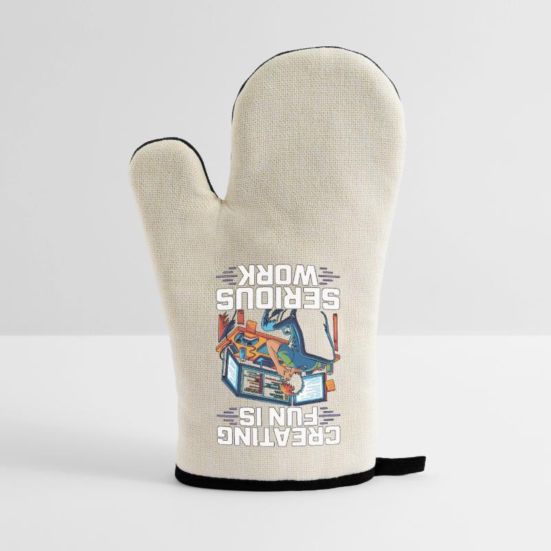 Game Developer Creating Fun Is Game Programmer Ofenhandschuh mit Gummibeschichtung
