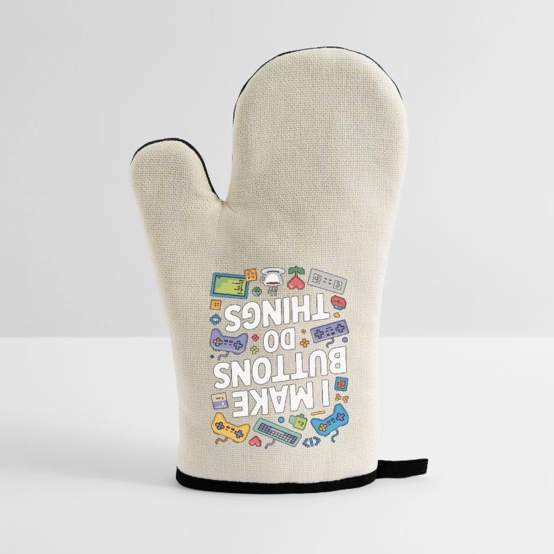Game Developer I Make Buttons Software Developer Ofenhandschuh mit Gummibeschichtung