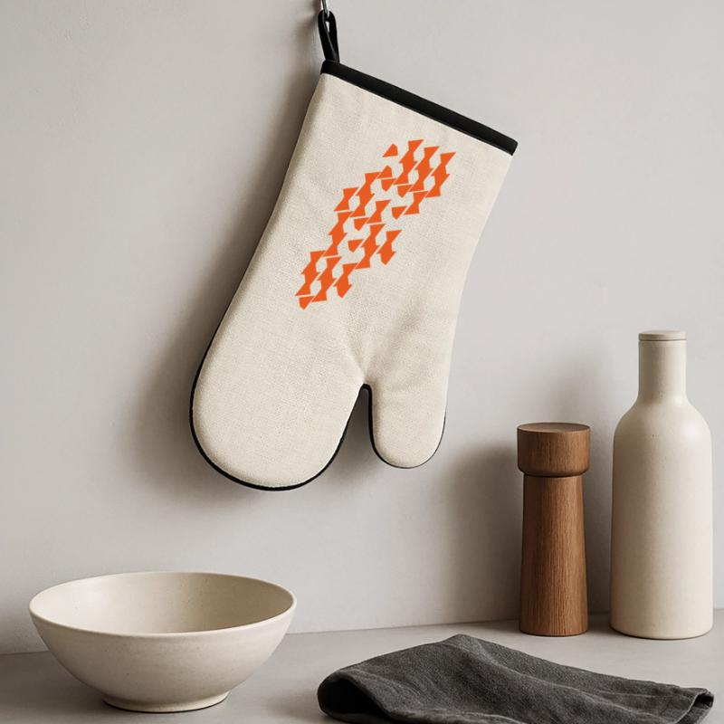 Modul_Muster in Combinatoria Guanto da forno con rivestimento in gomma