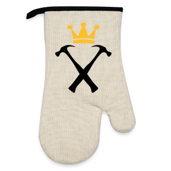 The King of Handymen - Oven glove with rubber coating - linen/black  - Front
