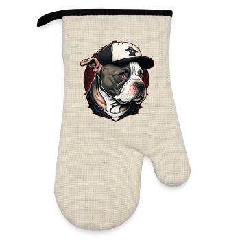 Bulldog streetwear casquette - Gant de cuisine avec revêtement en caoutchouc - lin/noir  - Devant