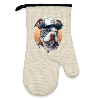 Bulldog Bleu Cap Sportif - Gant de cuisine avec revêtement en caoutchouc - lin/noir  - Devant