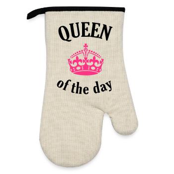 Queen of the day - Gant de cuisine avec revêtement en caoutchouc - lin/noir  - Devant