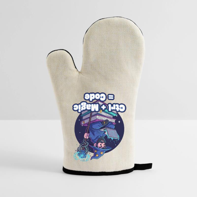Ctrl Magic Code Wizard Oven glove with rubber coating
