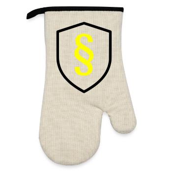 Paragraph Shield Law - Oven glove with rubber coating - linen/black  - Front