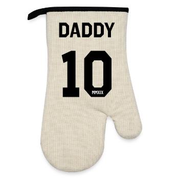Daddy 2019 - Oven glove with rubber coating - linen/black  - Front