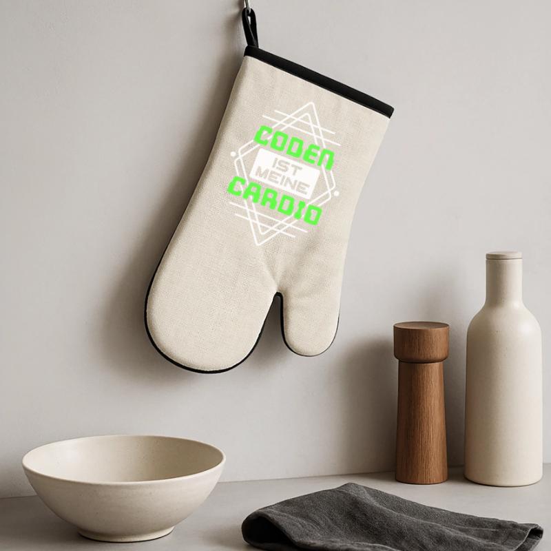 Coden Statement Developer Computerfreak Scripting Oven glove with rubber coating