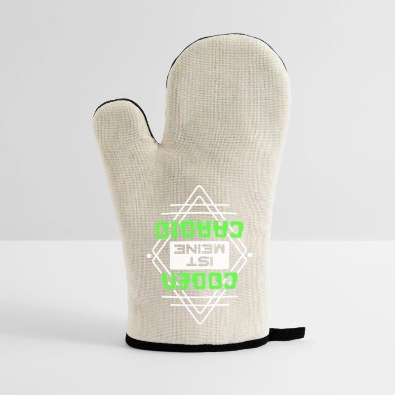 Coden Statement Developer Computerfreak Scripting Oven glove with rubber coating