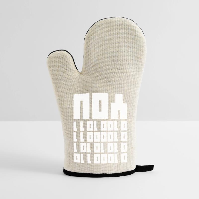 Binary Code F**k YOU – Geek Code & Nerd Humo Oven glove with rubber coating