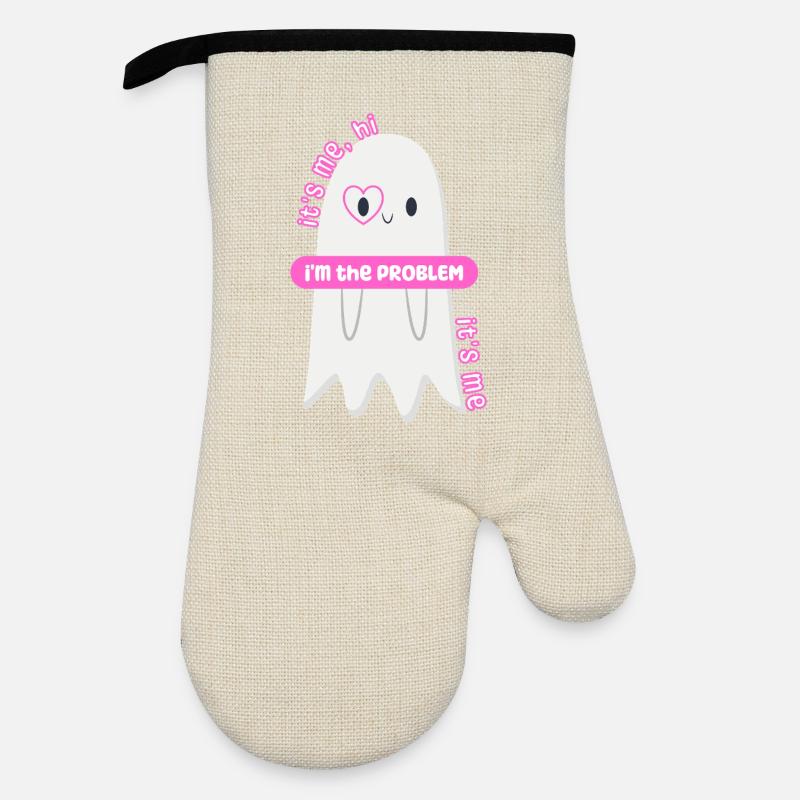 Ich bin's, hallo, ich bin das Problem - Ofenhandschuh mit Gummibeschichtung - Leinen/Schwarz 