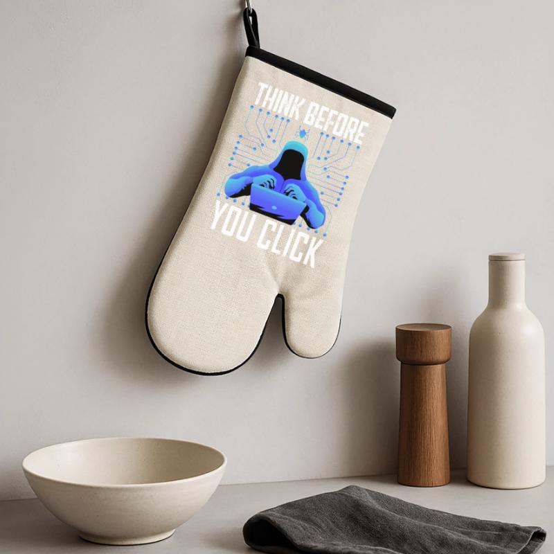 Hacker-Hacker-Hacker-Programmierer Linux Cybersicherheitsdaten Ofenhandschuh mit Gummibeschichtung