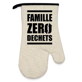 Zero Waste Familie - Ofenhandschuh mit Gummibeschichtung - Leinen/Schwarz  - Vorne