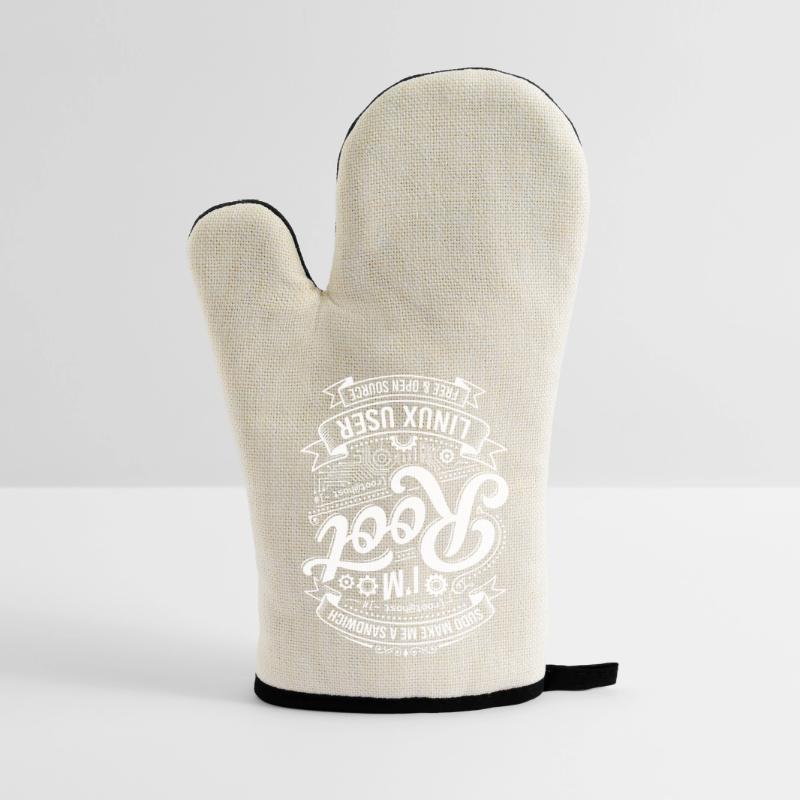 I'm Root – Linux User Oven glove with rubber coating