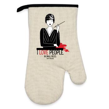 Philanthropy - Oven glove with rubber coating - linen/black  - Front