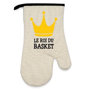 Le Roi du Basket - Gant de cuisine avec revêtement en caoutchouc - lin/noir  - Devant