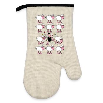 The black sheep rebels - Oven glove with rubber coating - linen/black  - Front