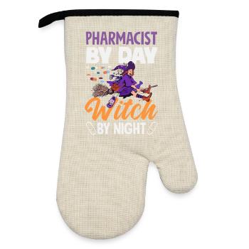 Pharmacien Technicien Pharmaceutique - Gant de cuisine avec revêtement en caoutchouc - lin/noir  - Devant