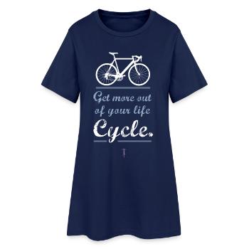 motivation à vélo Sportbike montagne Vélo de route bmx plus - Robe T-shirt Femme - marine clair - Devant