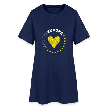 made in Europe love UE europe pas de star euro brexit - Robe T-shirt Femme - marine clair - Devant