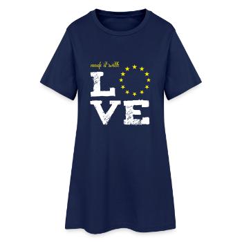 l’a fait avec amour UE europe naissance bébé pas de brexit s - Robe T-shirt Femme - marine clair - Devant