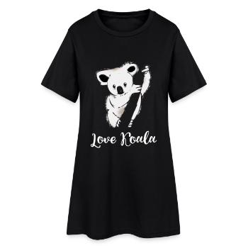 Koala Tree Bear Hang Nap Chill Cool Hipster Lol - Robe T-shirt Femme - noir - Devant