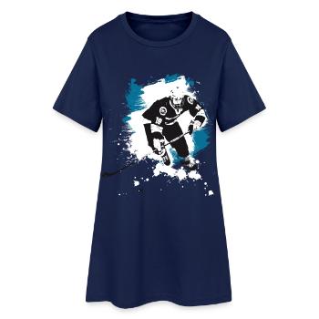 Eishockey puck Eisbären Fan hockey angriff tor - Robe T-shirt Femme - marine clair - Devant
