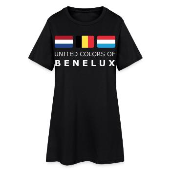 UNITED COLORS OF BENELUX white-lettered 400 dpi - Robe T-shirt Femme - noir - Devant