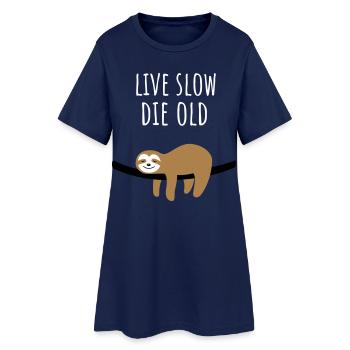 Drôle de paresseux disant sur la chemise - Robe T-shirt Femme - marine clair - Devant
