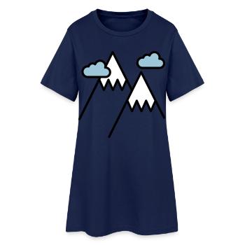 Der Berg ruft - Frauen T-Shirt-Kleid - Light Navy - Vorne