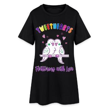 Tweethearts Flatter avec amour - Robe T-shirt Femme - noir - Devant