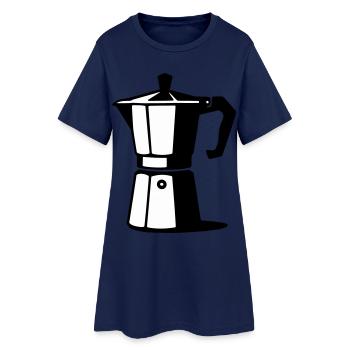 Cafetière à expresso - Robe T-shirt Femme - marine clair - Devant