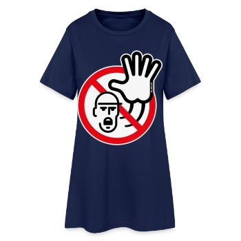 Warning Sign / Warning / Prohibition (Symbol / 3C) - Women’s T-Shirt Dress - light navy - Front