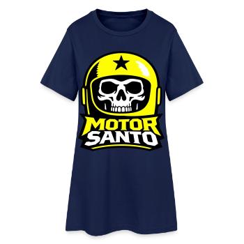 Logo du Crâne de Motor Santo - Robe T-shirt Femme - marine clair - Devant