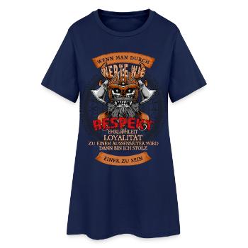 If you are guided by values such as respect - Women’s T-Shirt Dress - light navy - Front
