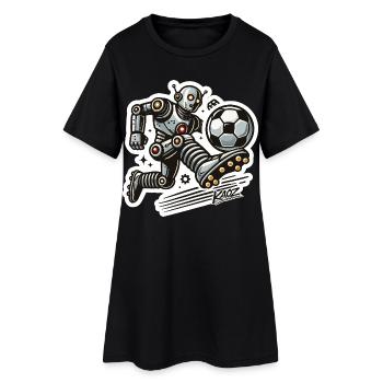 Robo Striker Fußball-Roboter - Frauen T-Shirt-Kleid - Schwarz - Vorne
