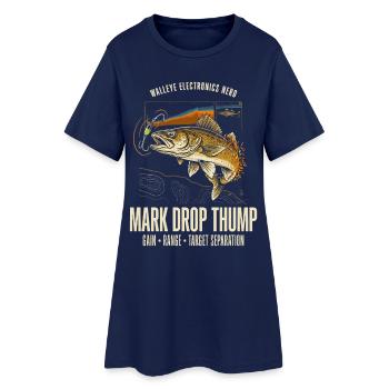 Mark Drop Thump Bass-Art - Frauen T-Shirt-Kleid - Light Navy - Vorne
