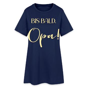 Schwangerschaft verkünden, Opa - Frauen T-Shirt-Kleid - Light Navy - Vorne