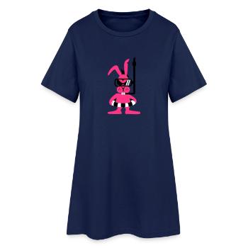 Diver bunny (3c) - Robe T-shirt Femme - marine clair - Devant