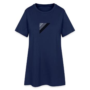 Forme triangulaire Beaucoup de lignes de lignes - Robe T-shirt Femme - marine clair - Devant