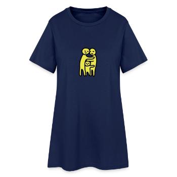 Family Hug - Women’s T-Shirt Dress - light navy - Front