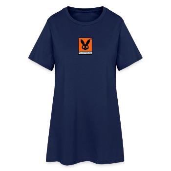 Hasenreizung - Frauen T-Shirt-Kleid - Light Navy - Vorne