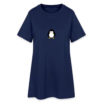 Sweet penguin - Robe T-shirt Femme - marine clair - Devant