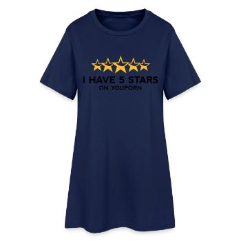 Je ai cinq étoiles sur YouPorn! - Robe T-shirt Femme - marine clair - Devant