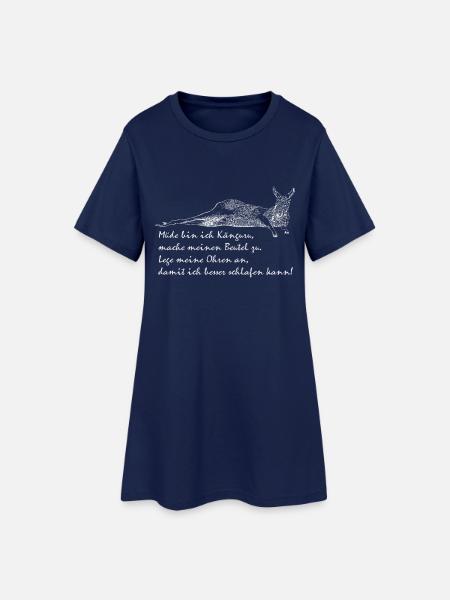 Müdes Känguru - Frauen T-Shirt-Kleid - Light Navy